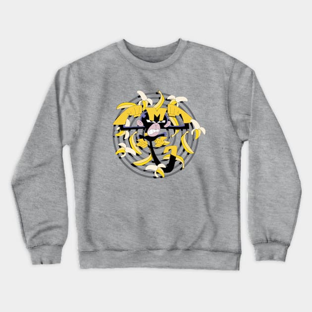 Monkey Dexter's Laboratory Bananas Crewneck Sweatshirt by Perpetual Brunch